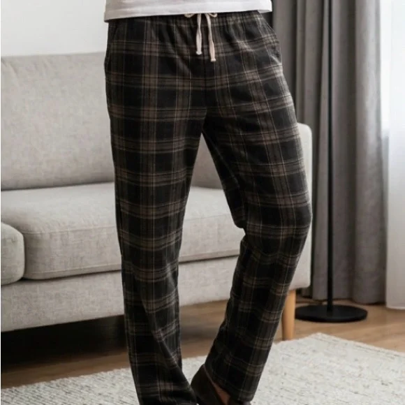 dip Men's Charcoal Plaid Dress Pants - Picture 3 of 3